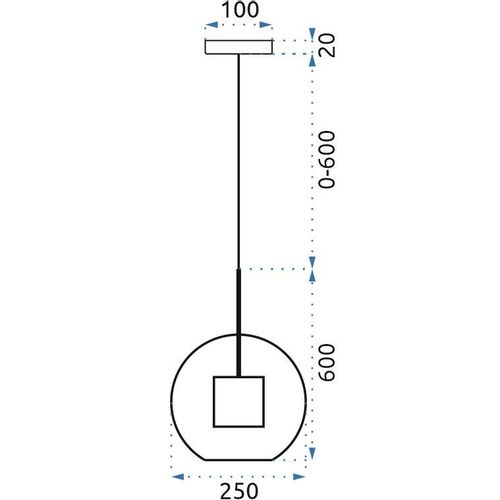 TOOLIGHT Staklena viseća svjetiljka crna Loft APP558-1CP 25cm slika 11