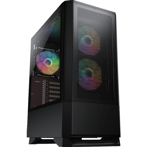 COUGAR | MX430 Mesh RGB Black | PC Case | Mid Tower / Mesh Front Panel / 3 x ARGB Fans / 4mm TG Left Panel slika 1