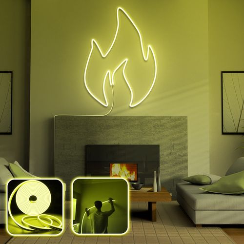 Opviq dekorativna zidna led svjetiljka, Fire - Medium - Yellow slika 2