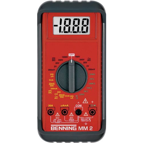 Benning MM 2 ručni multimetar  digitalni  CAT II 1000 V, CAT III 600 V Zaslon (brojevi): 2000 slika 3