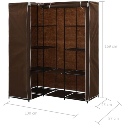 282450 Corner Wardrobe Brown 130x87x169 cm slika 7