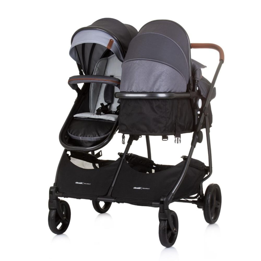 Chipolino Kolica za blizance Duo Smart Silver Grey Kbds02402Sg slika 6
