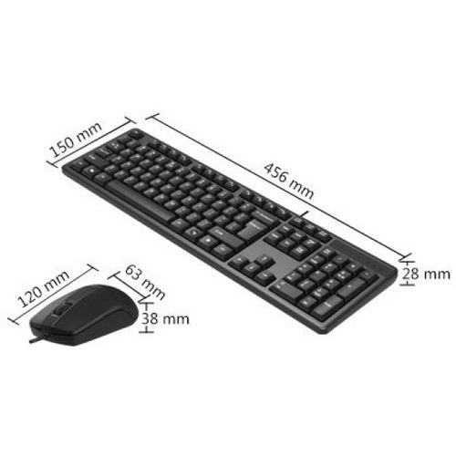 A4-KRS-3330 A4Tech tastatura YU-LAYOUT + mis USB, Grey slika 6