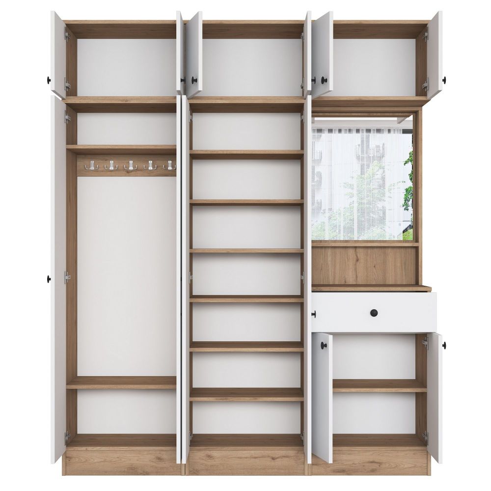 Hall Stand EA142 - 3451, boja / nijanse orah, bijela slika 11