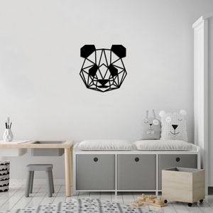 Wallity Metalna zidna dekoracija, Panda - Black