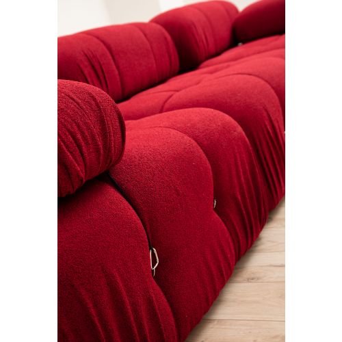 Atelier Del Sofa Kutna garnitura, Crvena, Bubble Corner ( L1-O1-1R -Puf) - Red slika 5