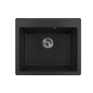 Inter Ceramic sudoper usadni pravokutni 50x57x22,5 cm + sifon, granit crni