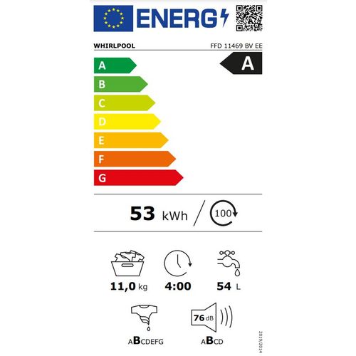 Whirlpool FFD 11469 BV EE Veš mašina, 11 kg, 1400 rpm, Inverter, Steam slika 10