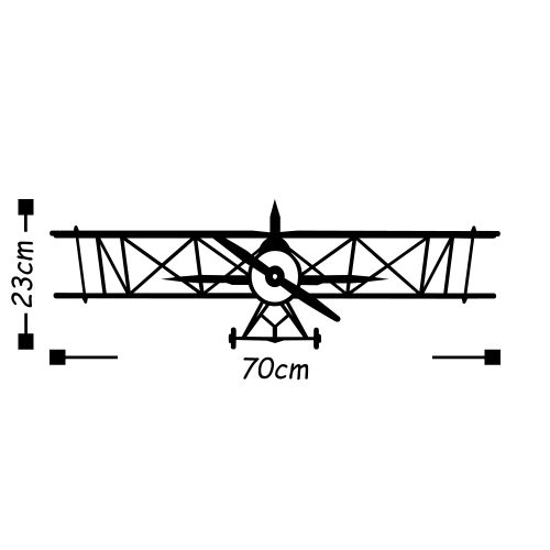 Wallity Metalna zidna dekoracija, Airplane slika 3