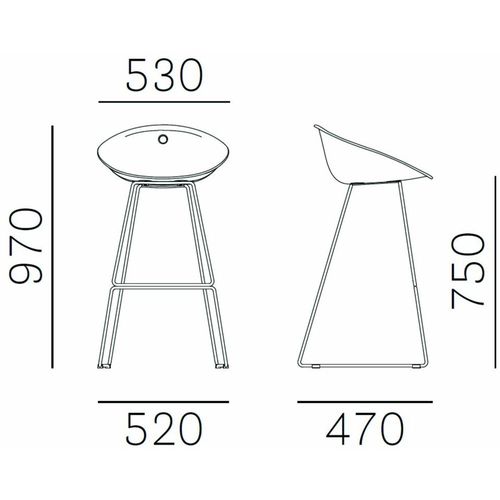 Dizajnerske barske stolice — by ARCHIVOLTO • 2 kom. slika 2