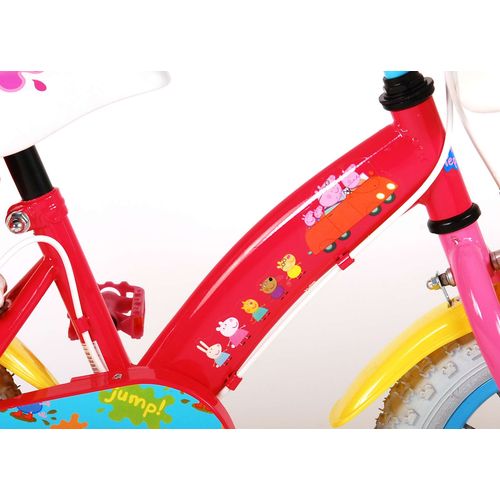 Peppa Pig dječji bicikl 12 inča roza s dvije ručne kočnice slika 7