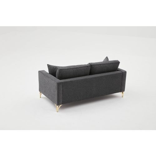 Atelier Del Sofa Dvosjed, Antracit Zlato, Berlin - Anthracite, Gold slika 5