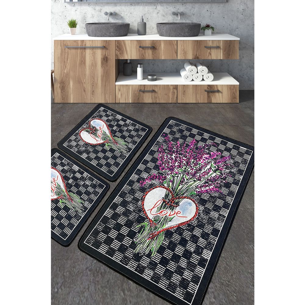 Set Kupatilskih Prostirki Levan Multicolor (3 Dijela) slika 1
