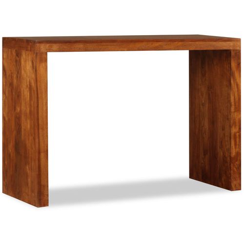 Konzolni stol masivno drvo s premazom boje meda 110x40x76 cm slika 22