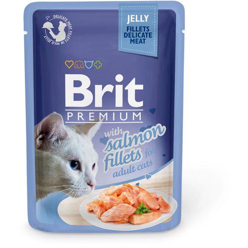 Brit Premium Cat Delicate Fileti u želeu sa lososom 24 x 85 g slika 1