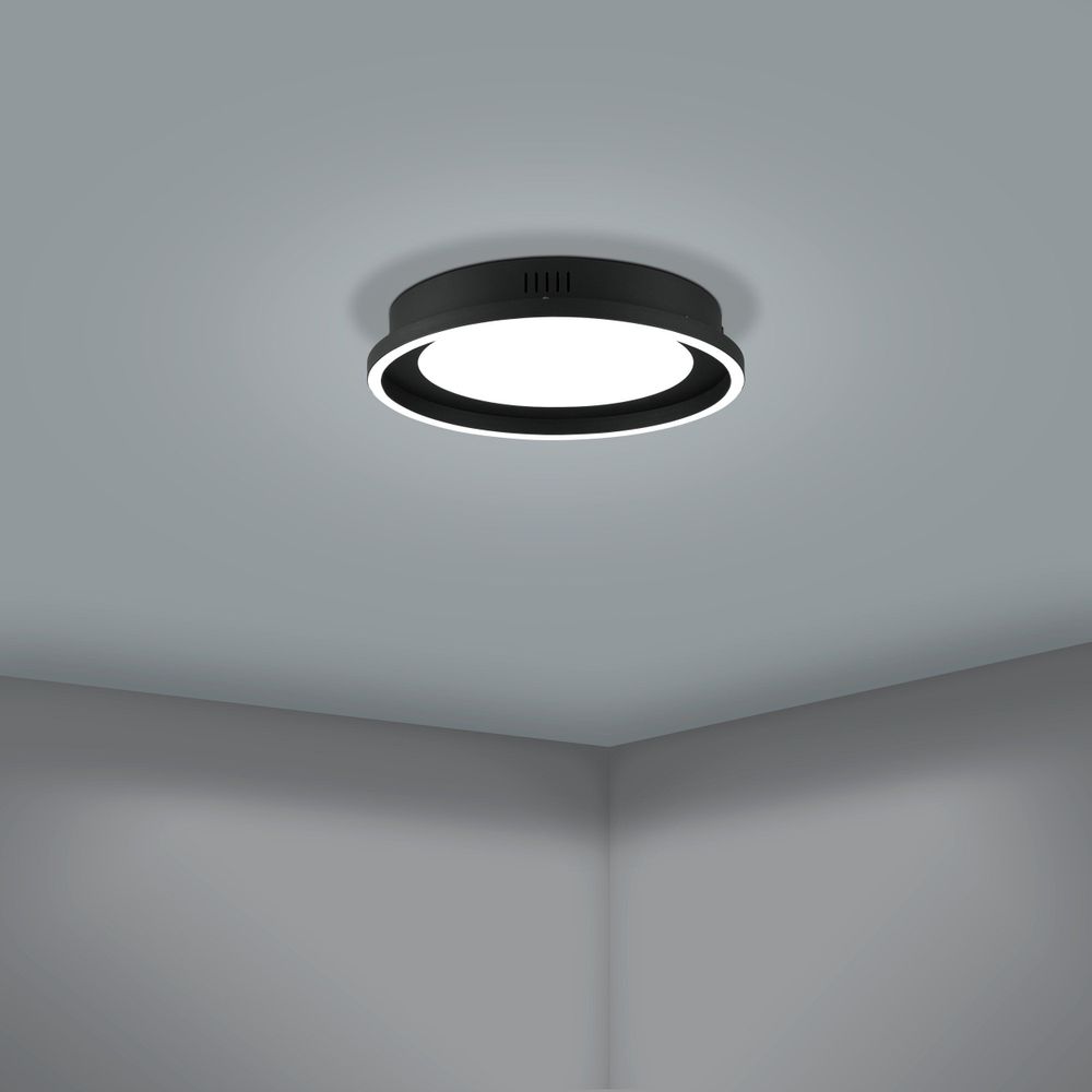 Eglo plafonjera 'CALAGRANO' LED, 11,5W, promjer 380mm, s daljinskim upravljačem, dimabilna, crna/bijela slika 4