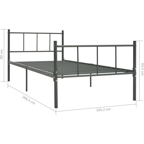 Okvir za krevet sivi metalni 100 x 200 cm slika 10