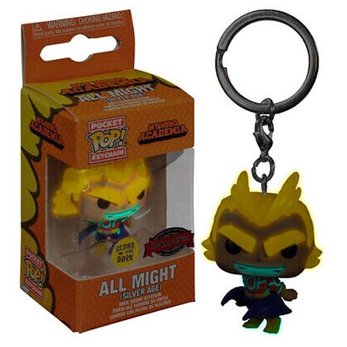 Pocket POP Keychain My Hero Academia All Might Silver Age Glow in the Dark Exclusive slika 2