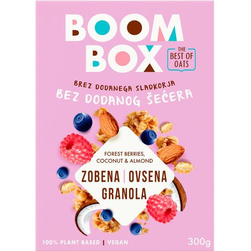 Boom Box Zobena granola Šumsko voće, Kokos, Badem 300g slika 2