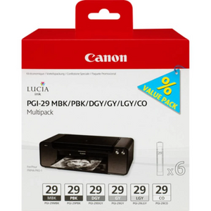 Tinta Canon PGI-29 MBK/PBK/DGY/GY/LGY/C