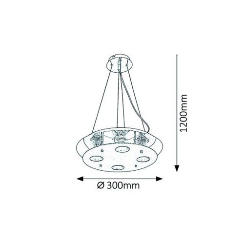 Rabalux Naomi visilica, sa LED GU 10 5W  slika 3