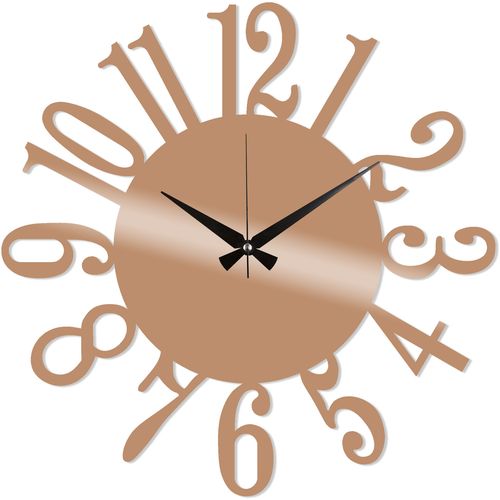 Wallity Ukrasni metalni zidni sat, Metal Wall Clock 14 - Copper slika 2