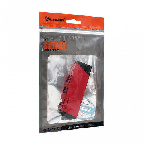 Adapter Type C na HDMI 2xUSB 3.0 PD (Type C) SOTAKO ST-C0402 crveni slika 2