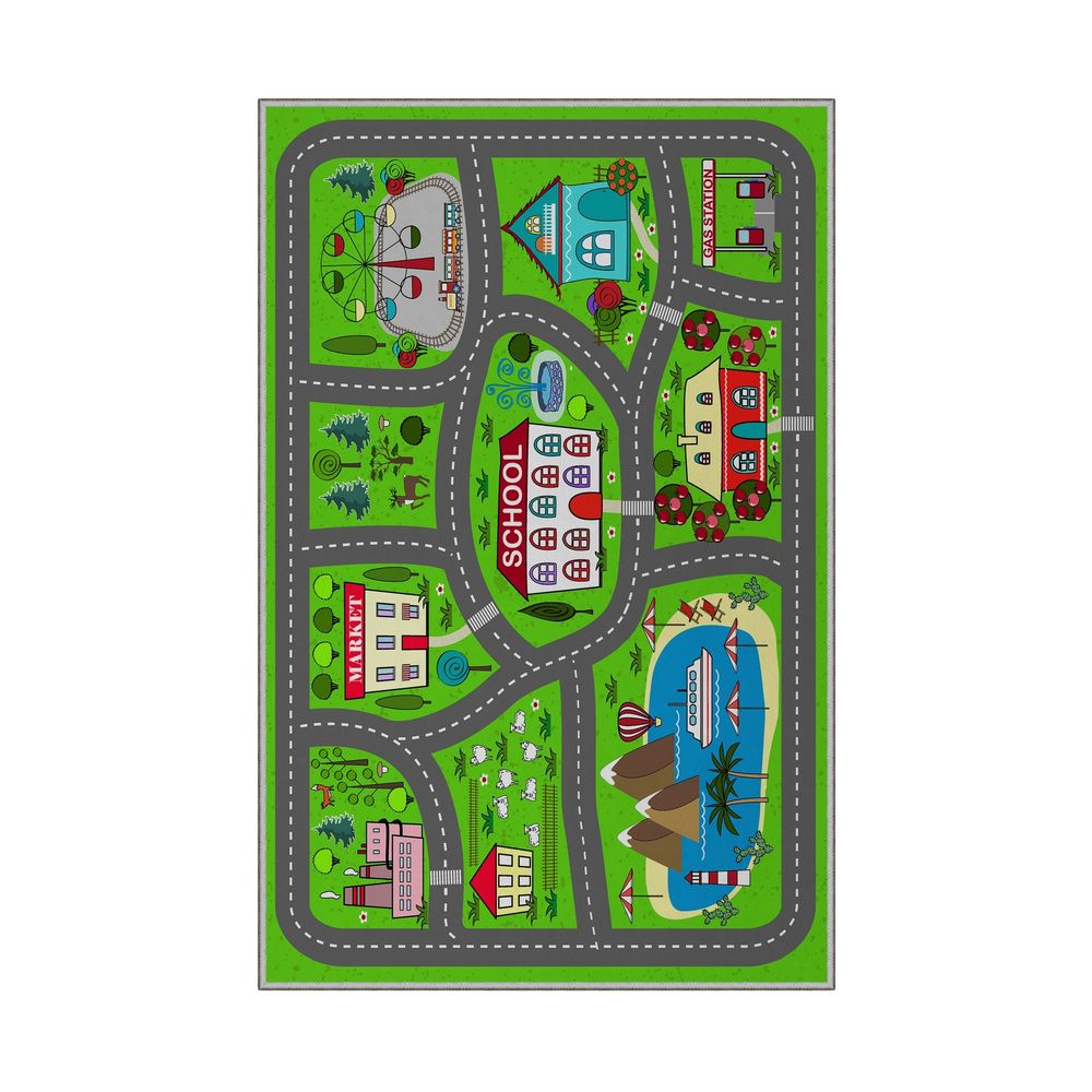 Tanka dječja staza sa digitalnim printom Gradske ulice (100 x 200 cm) HMNT107 slika 7