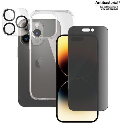 PanzerGlass iPhone 14 Pro Bundle (UWF Privacy zaštitno staklo, futrola, zaštita za kameru) slika 1