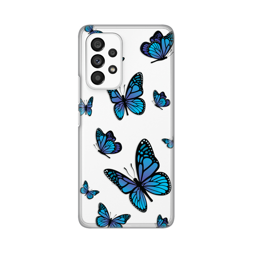 Torbica Silikonska Print Skin za Samsung A536B Galaxy A53 5G Blue butterfly slika 1