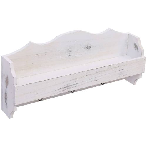 284231 Wall Mounted Coat Rack White 50x10x23 cm Wood slika 22