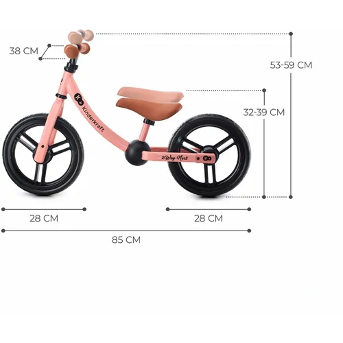 Kinderkraft balans bicikl 2WAY NEXT, Rose pink slika 4