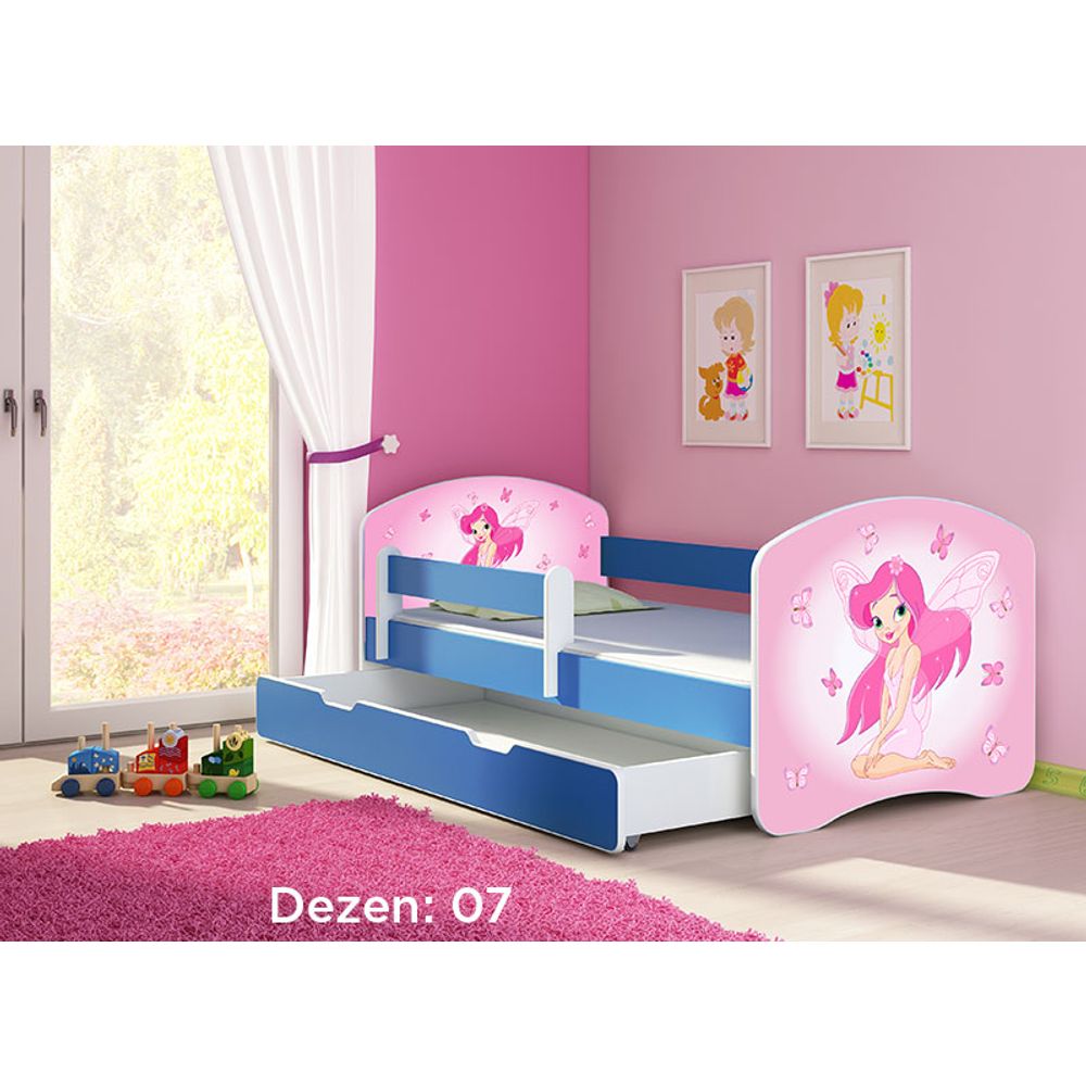 ACMA Dječiji krevet Acma II sa ladicom Blue - 140x70cm - Dezen 07 slika 2