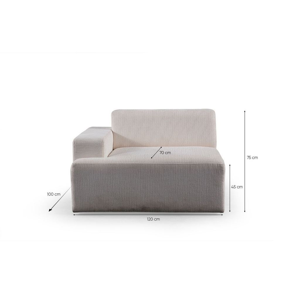 Ugaona Sofa Melva (L1,5 + Chl Desno) - bijela slika 9