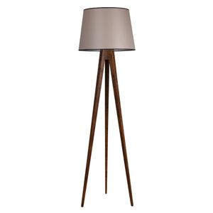 Tripod Ceviz Lambader Pramit 82 Abajurlu Walnut Floor Lamp