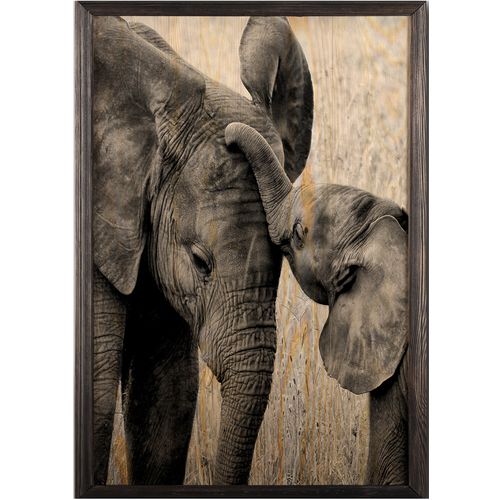 Wallity Drvena uokvirena slika, Elephant Baby slika 2