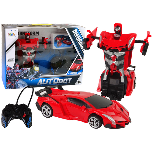 Auto na daljinsko upravljanje Transformers 2u1 sa drift efektom - crveni slika 1