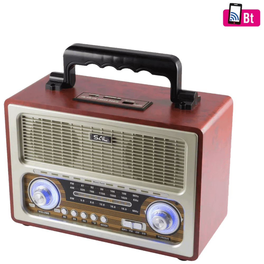 SAL Retro radio + BT bežični zvučnik, 4in1, FM, MP3, AUX - RRT3 slika 1