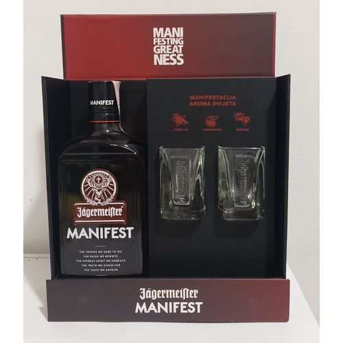 Jägermeister Manifest 0,70 +2 čaše poklon kutija slika 2