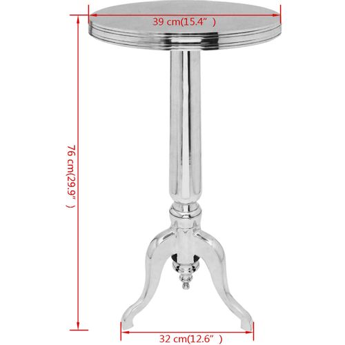 Bočni Stol Okrugli Aluminijski boja srebra slika 16