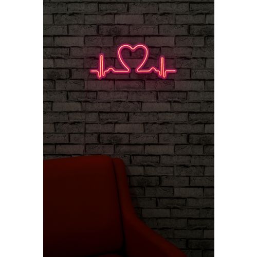 Wallity Love Rhythm - Pink Pink Dekorativna Plastična LED Rasveta slika 2