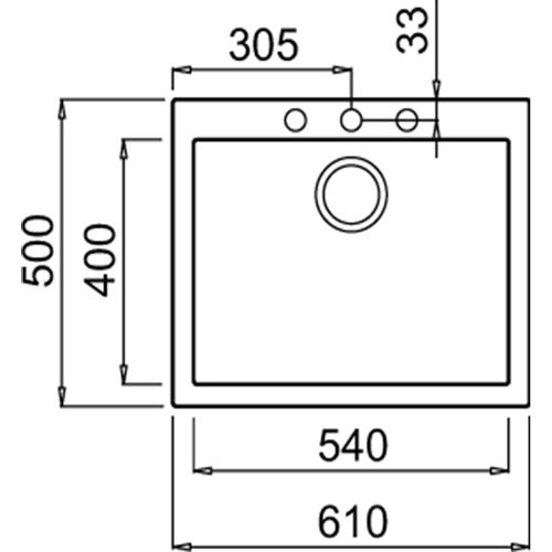 Sudoper SHR Quadra 110 Nero slika 2