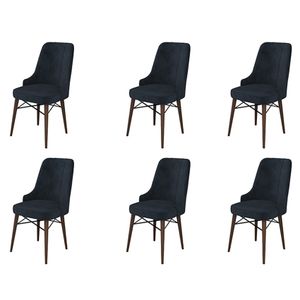 Pare - Set Stolica Anthracite i Brown (6 komada)