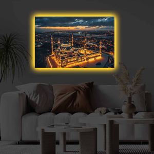 4570KTLGDACT - 011 Multicolor Decorative Led Lighted Canvas Painting