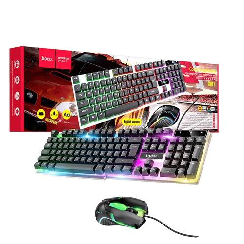 hoco. tipkovnica+miš, gaming set, RGB osvjetljenje, USB - GM11 slika 1