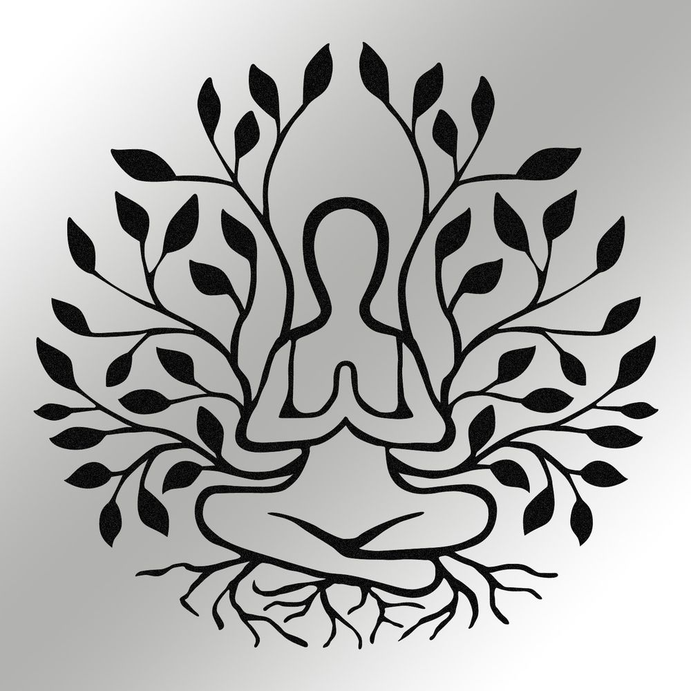 Dekorativni Metalni Zidni Ukras - Yoga Black slika 6