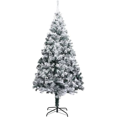 Umjetno božićno drvce sa snijegom zeleno 210 cm PVC slika 2