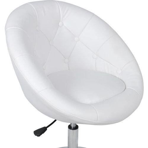 Barski stolac od umjetne kože bijeli slika 45