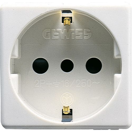 GEWISS GW20205 System, šuko uticnica 2P+E 16A nem.std., 2M, bela slika 1