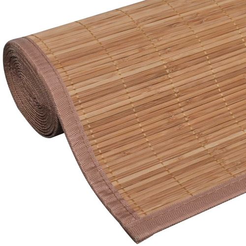 Pravokutni smeđi tepih od bambusa 150 x 200 cm slika 26